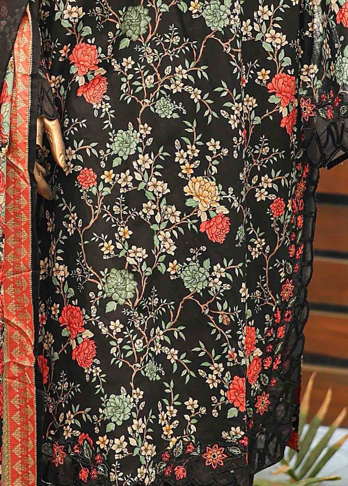 Bin Saeed Fabric - SMLF-0638-EMB- 3 Piece Embroidered Stitched Suit