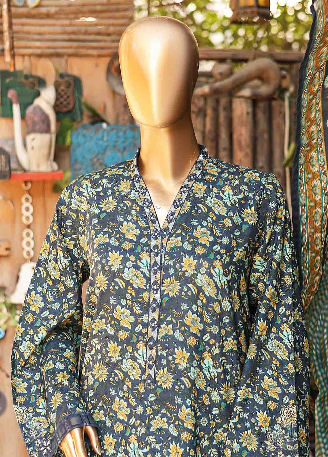 Bin Saeed Fabric - SMLF-0643-EMB- 3 Piece Embroidered Stitched Suit