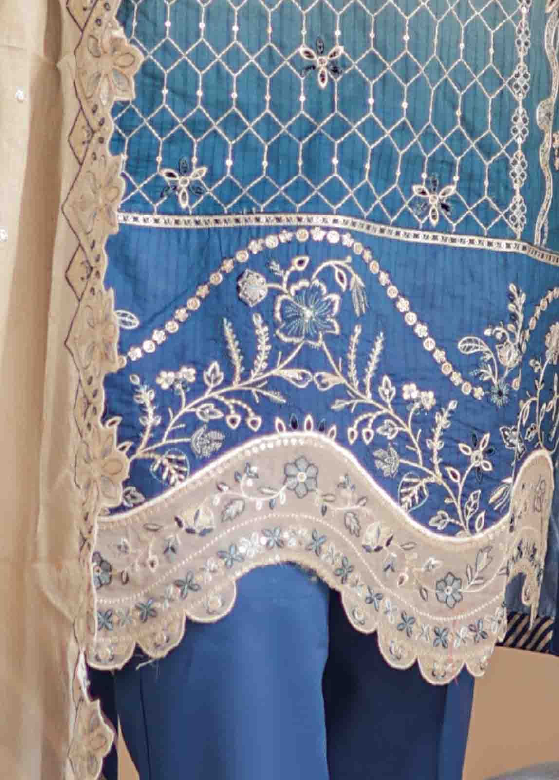 Bin Saeed Fabric - SMLF-0682 A- 3 Piece Embroidered Stitched Suit