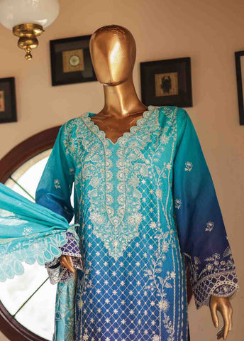Bin Saeed Fabric - SMLF-0683 A- 3 Piece Embroidered Stitched Suit