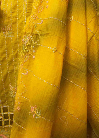 Bin Saeed Fabric - SMLF-0684-3 Piece Cutwork Kari Stitched Suit