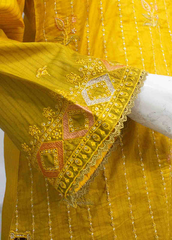 Bin Saeed Fabric - SMLF-0684-3 Piece Cutwork Kari Stitched Suit