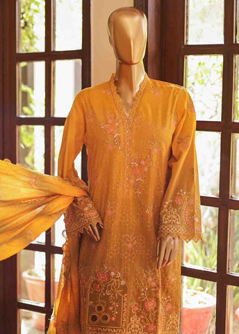 Bin Saeed Fabric - SMLF-0684 A- 3 Piece Embroidered Stitched Suit