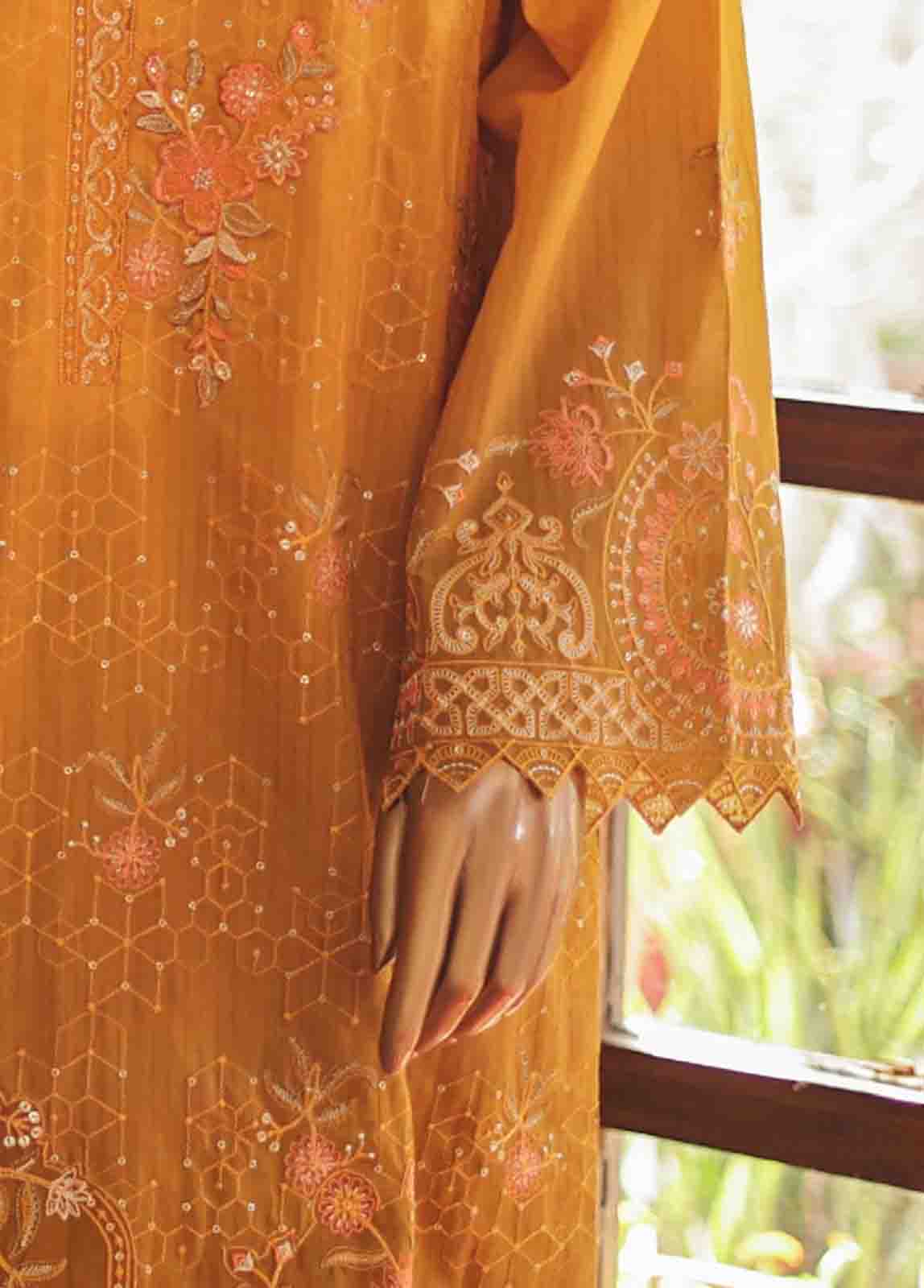 Bin Saeed Fabric - SMLF-0684 A- 3 Piece Embroidered Stitched Suit