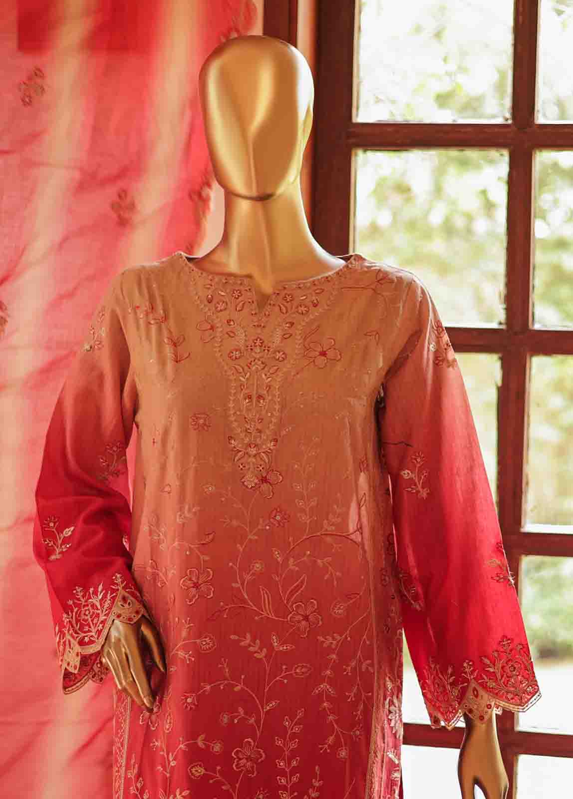 SMLF-0685 A- 3 Piece Embroidered Stitched Suit