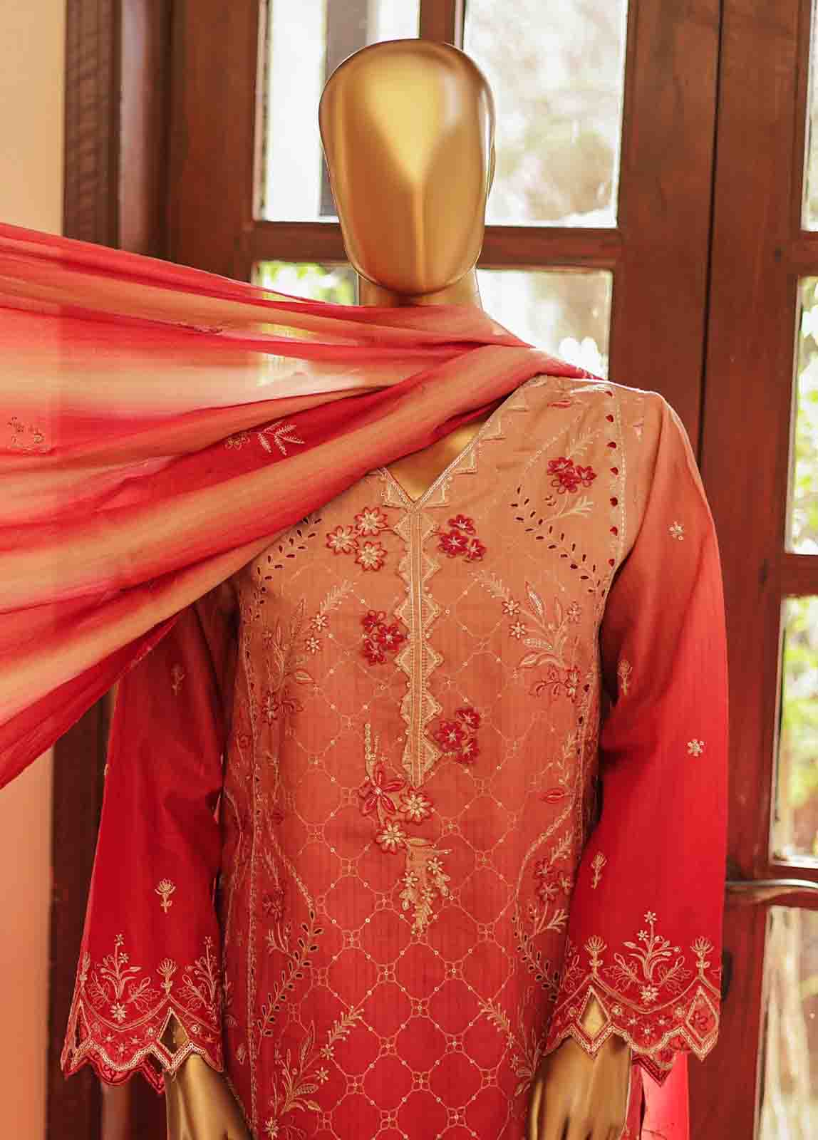 Bin Saeed Fabric - SMLF-0685 B- 3 Piece Embroidered Stitched Suit