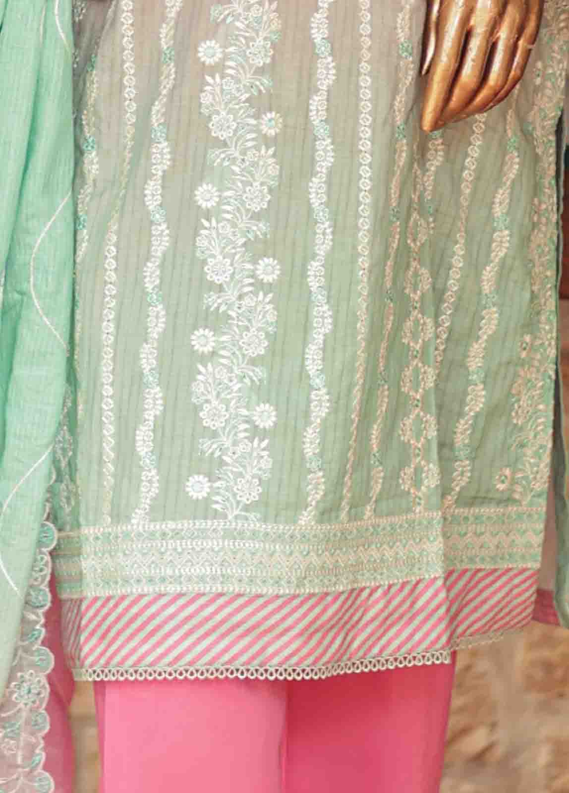 Bin Saeed Fabric - SMLF-0687 A- 3 Piece Embroidered Stitched Suit