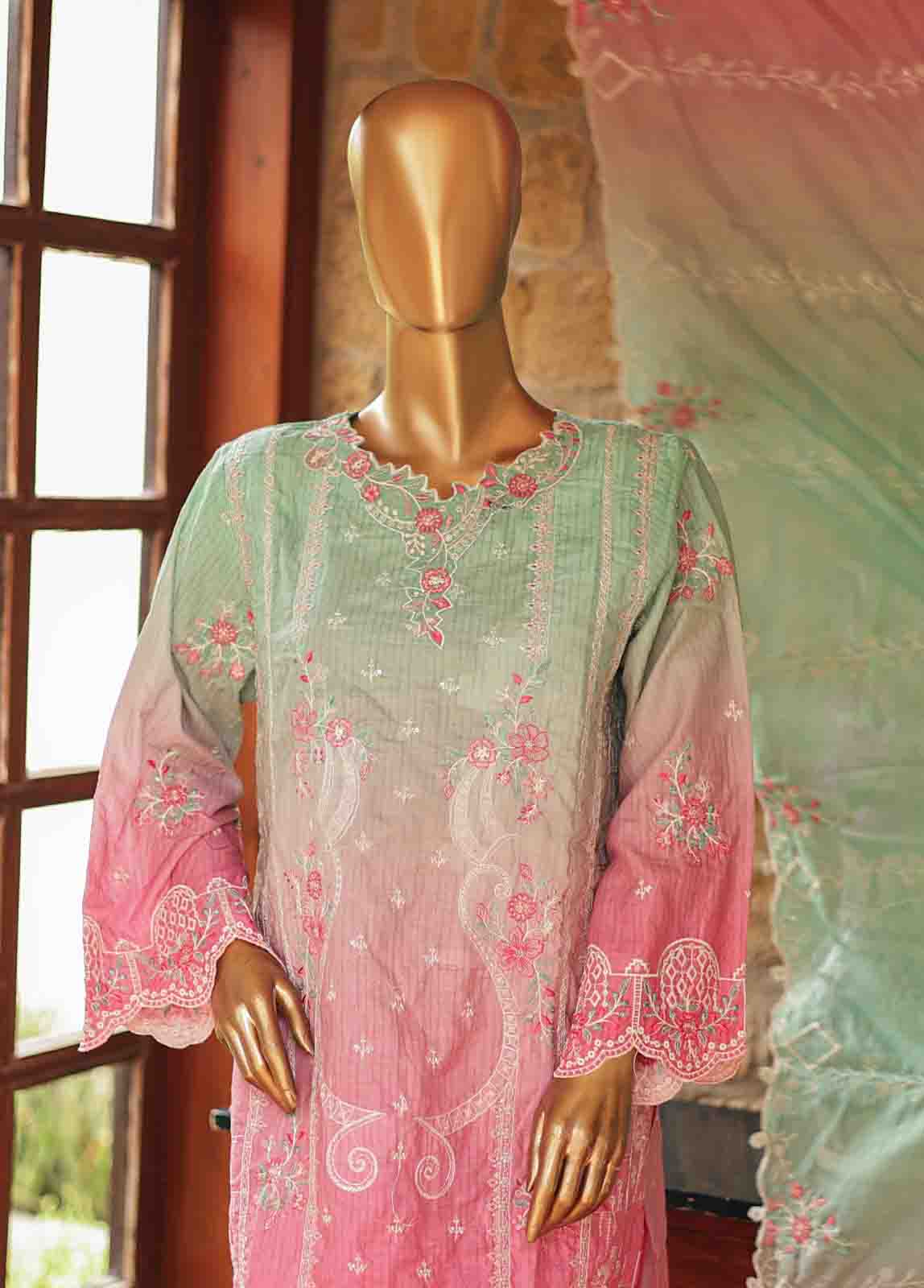 Bin Saeed Fabric - SMLF-0687 B- 3 Piece Embroidered Stitched Suit