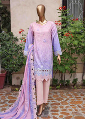 SMLF-0688 B- 3 Piece Embroidered Stitched Suit