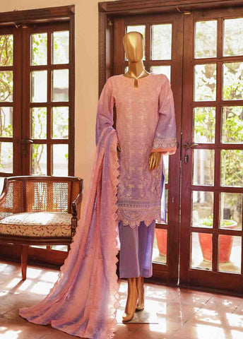 Bin Saeed Fabric - SMLF-0688 A- 3 Piece Embroidered Stitched Suit