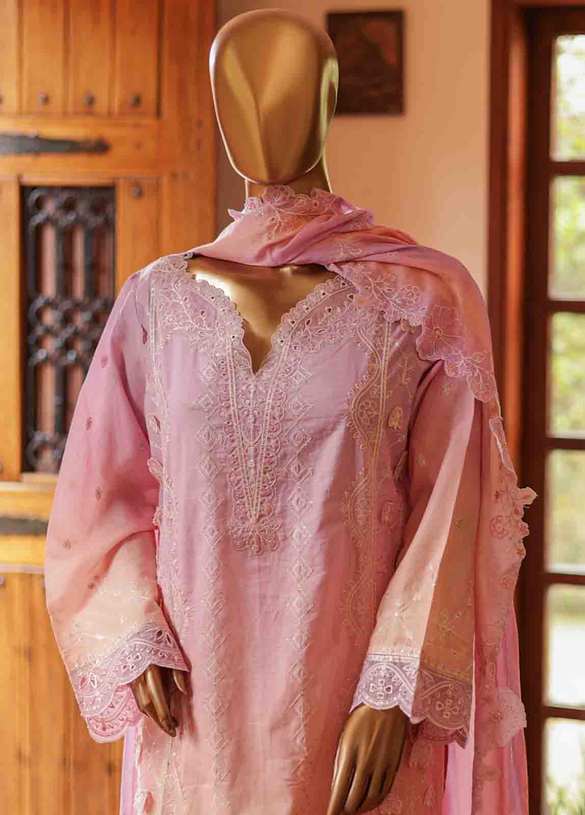 Bin Saeed Fabric - SMLF-0689 B- 3 Piece Embroidered Stitched Suit