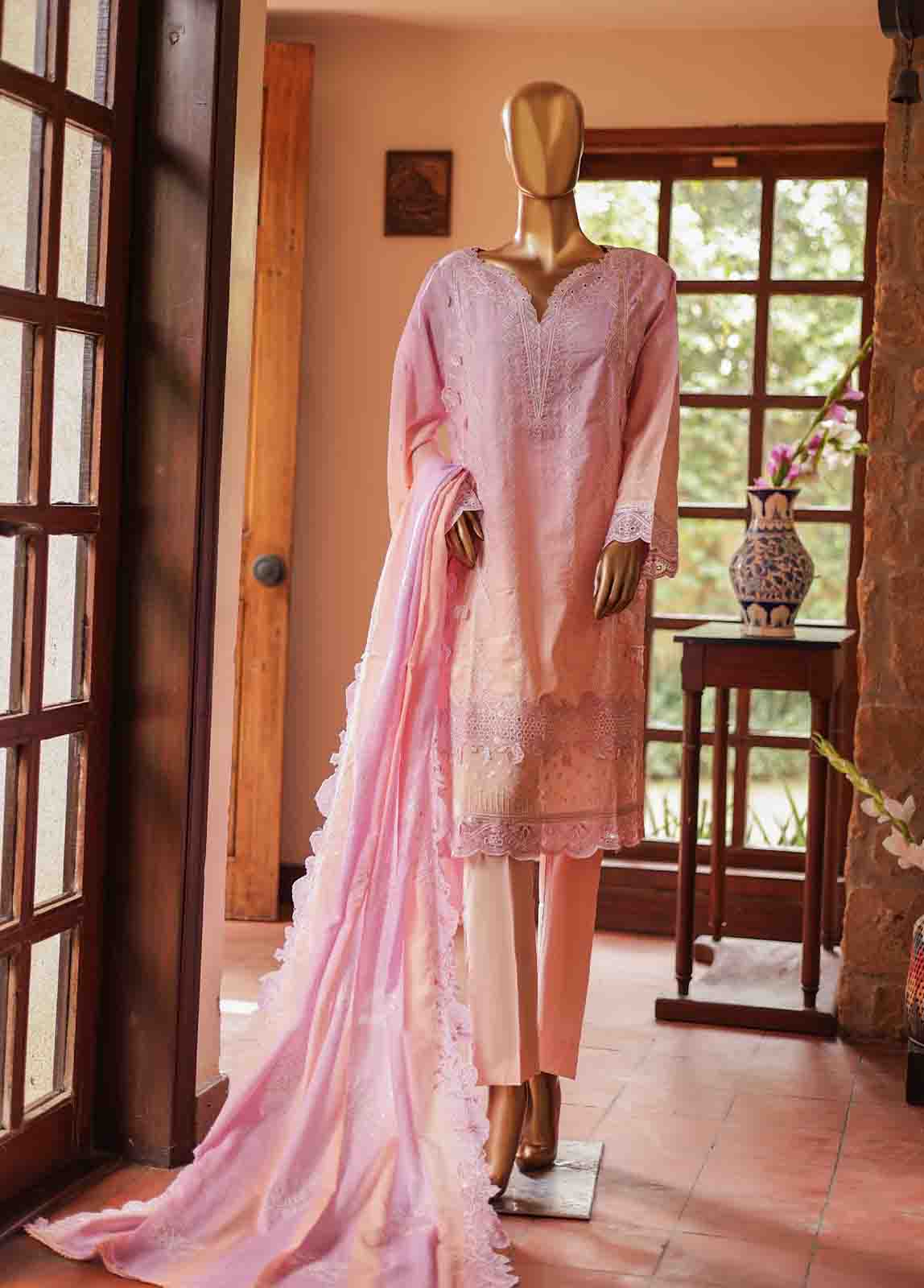 Bin Saeed Fabric - SMLF-0689 B- 3 Piece Embroidered Stitched Suit