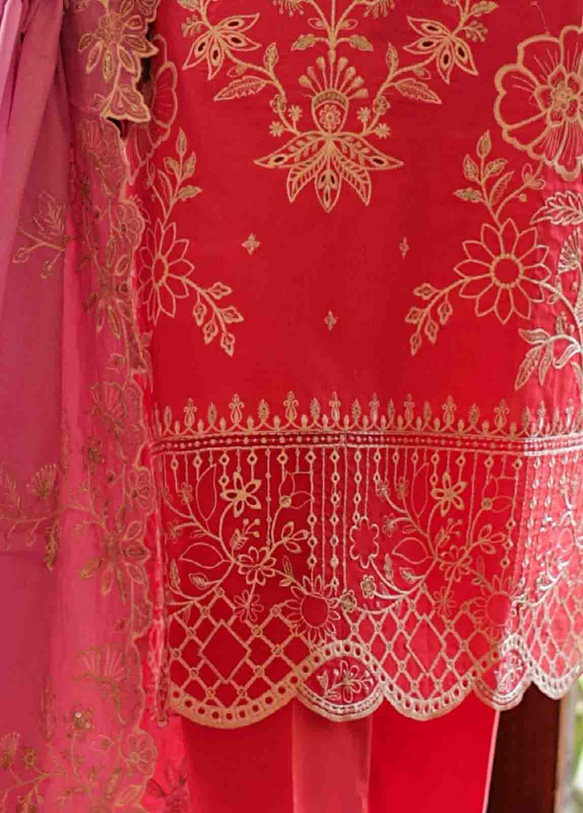 Bin Saeed Fabric - SMLF-0690 B- 3 Piece Embroidered Stitched Suit