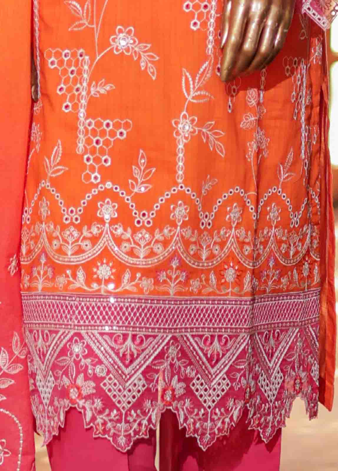 Bin Saeed Fabric - SMLF-0691 B- 3 Piece Embroidered Stitched Suit