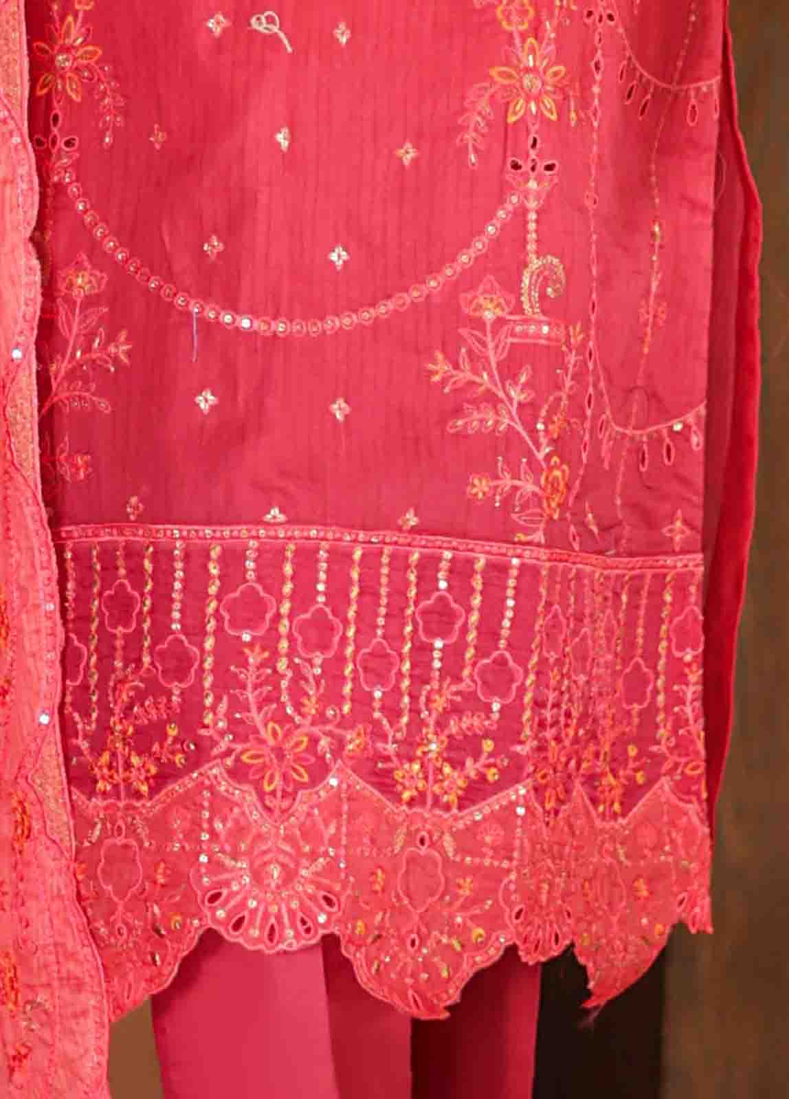 Bin Saeed Fabric - SMLF-0692 A- 3 Piece Embroidered Stitched Suit