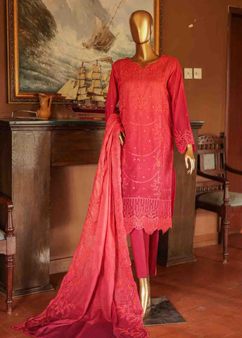 Bin Saeed Fabric - SMLF-0692 A- 3 Piece Embroidered Stitched Suit