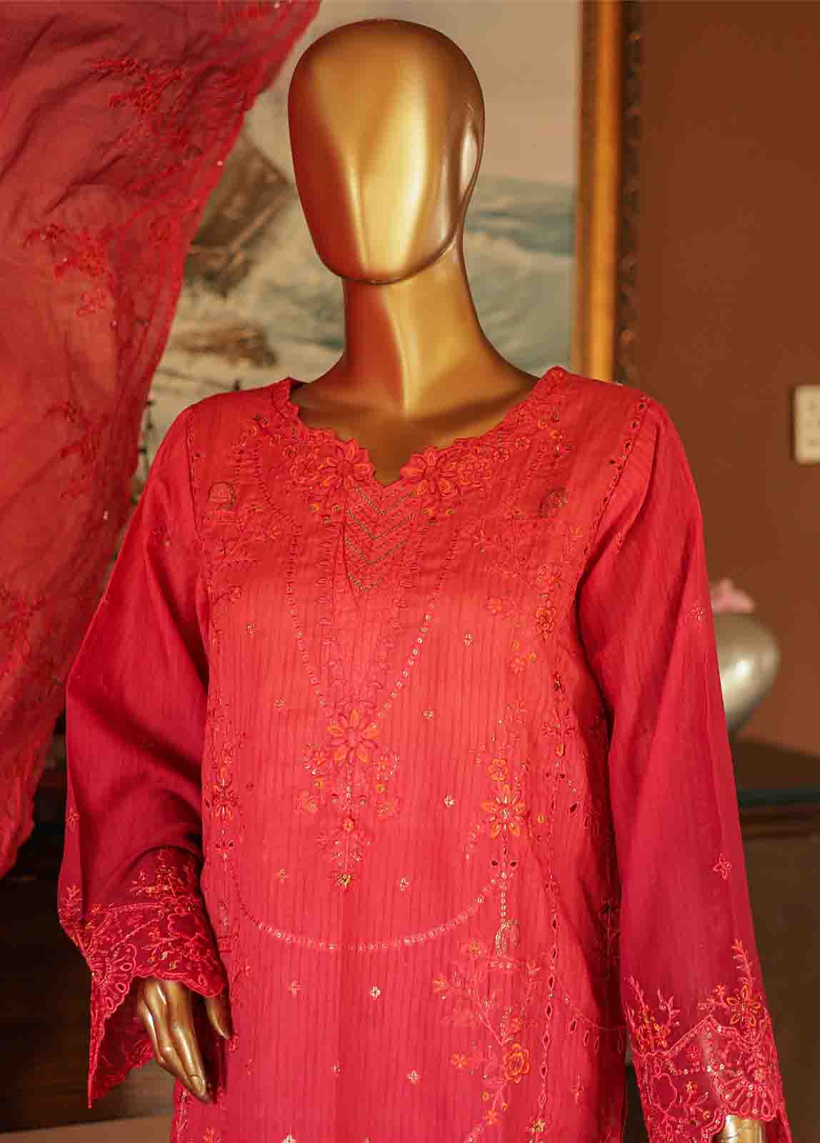 Bin Saeed Fabric - SMLF-0692 A- 3 Piece Embroidered Stitched Suit