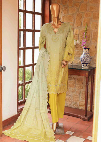 Bin Saeed Fabric - SMLF-0693 A- 3 Piece Embroidered Stitched Suit