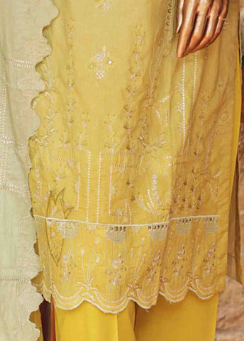 Bin Saeed Fabric - SMLF-0693 A- 3 Piece Embroidered Stitched Suit