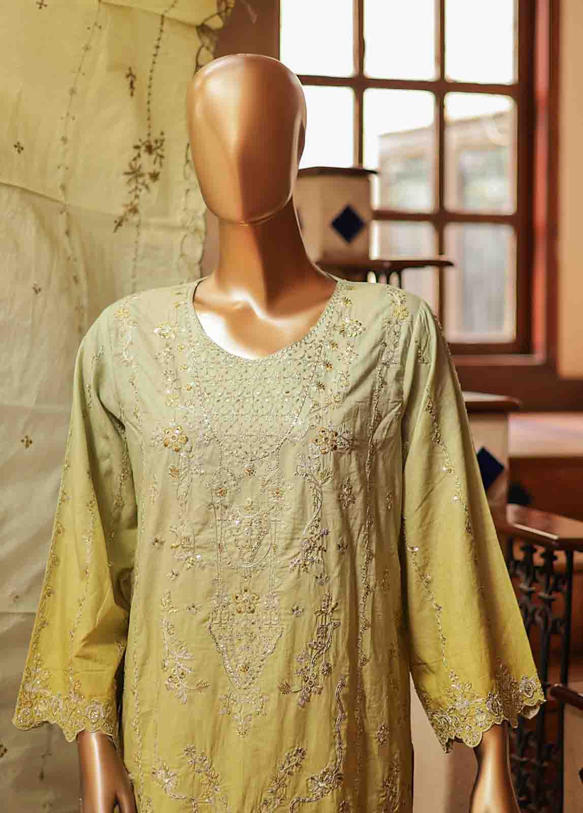 Bin Saeed Fabric - SMLF-0693 B- 3 Piece Embroidered Stitched Suit