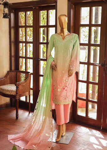 Bin Saeed Fabric - SMLF-0694 B- 3 Piece Embroidered Stitched Suit