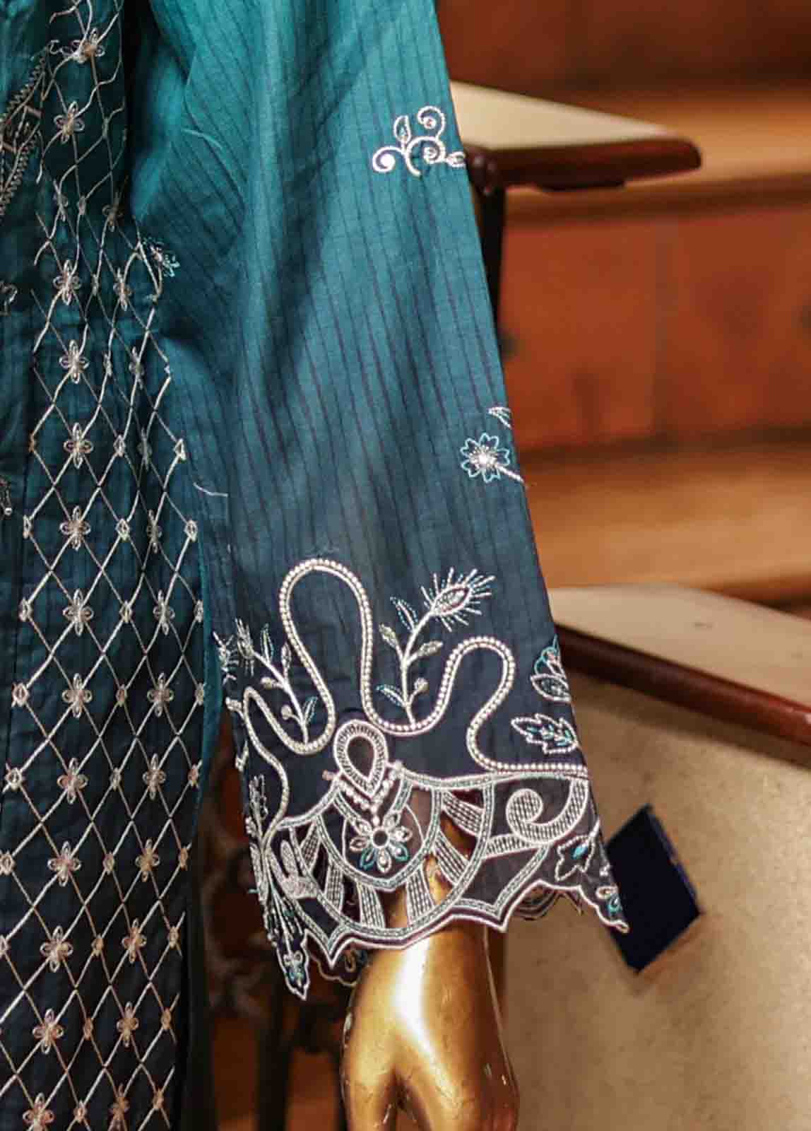 Bin Saeed Fabric - SMLF-0696 B- 3 Piece Embroidered Stitched Suit