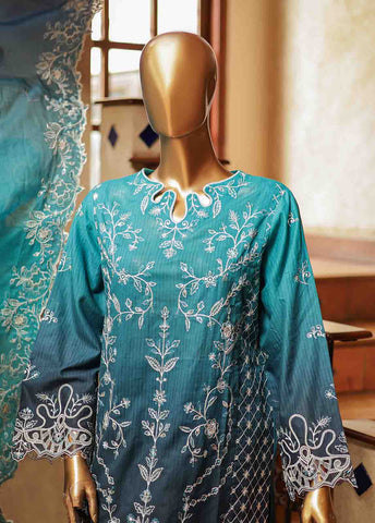 Bin Saeed Fabric - SMLF-0696 B- 3 Piece Embroidered Stitched Suit