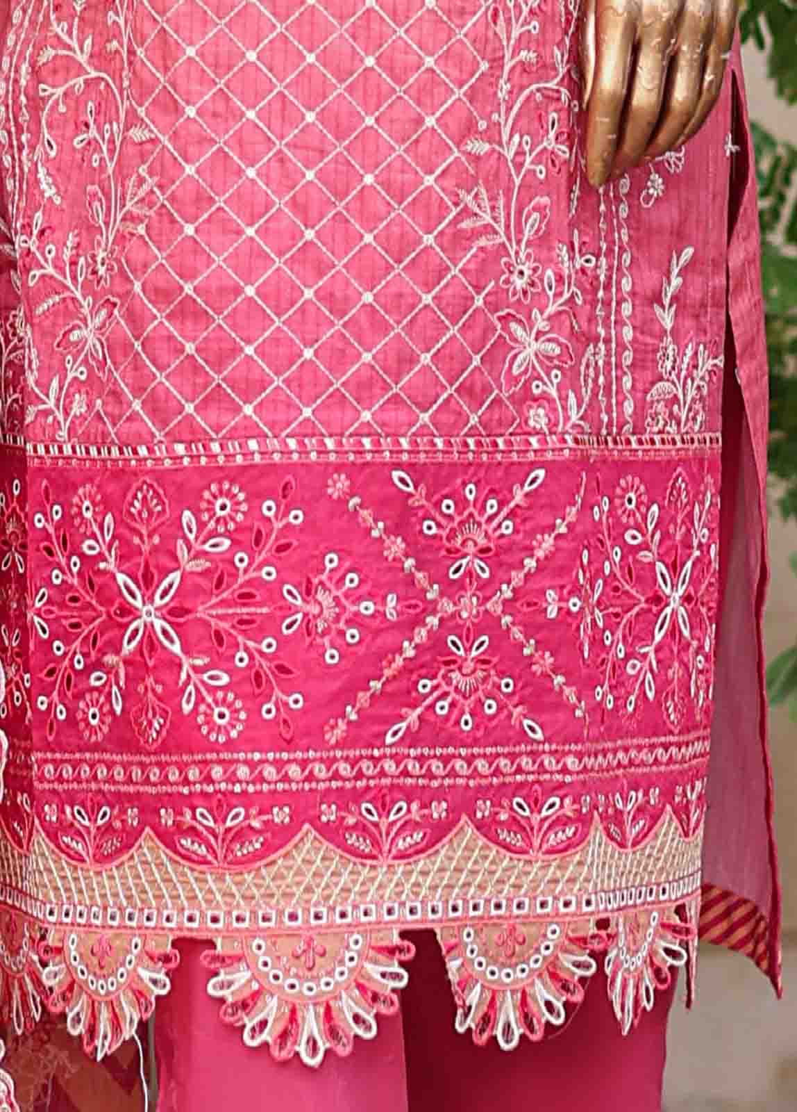 Bin Saeed Fabric - SMLF-0697 A- 3 Piece Embroidered Stitched Suit