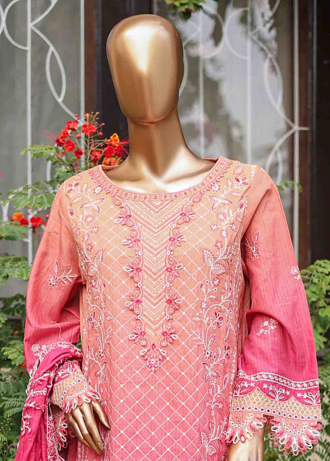 Bin Saeed Fabric - SMLF-0697 A- 3 Piece Embroidered Stitched Suit