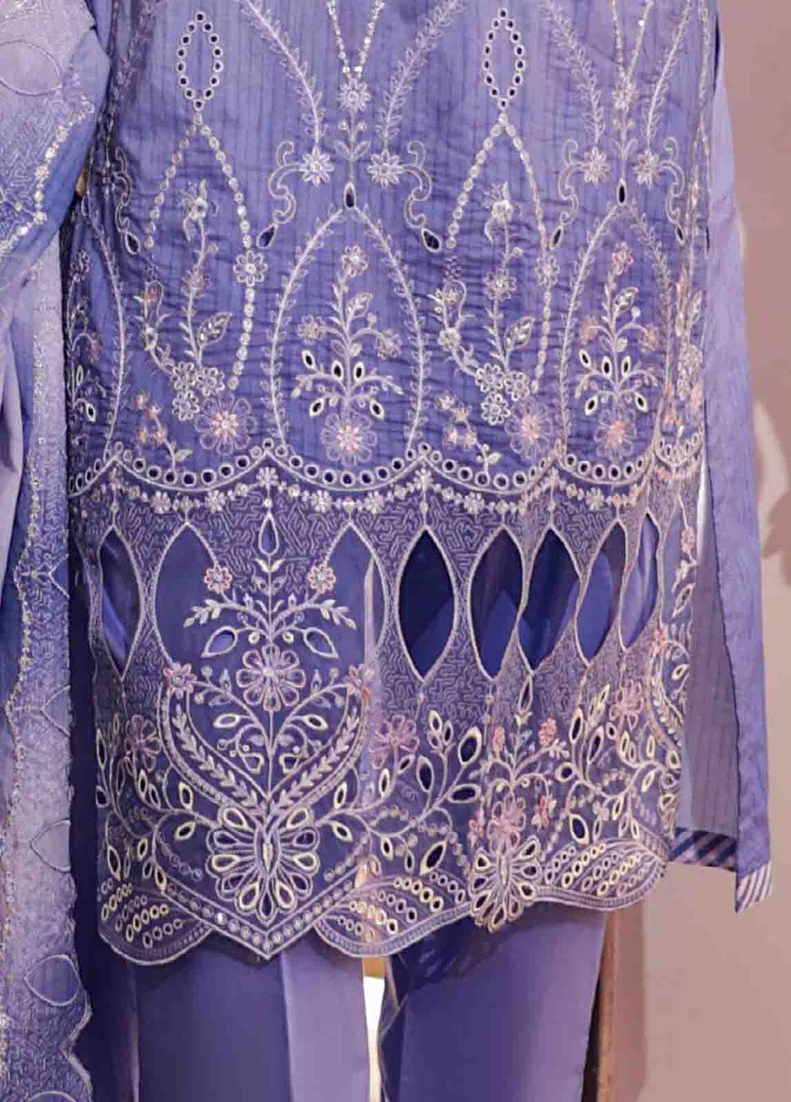Bin Saeed Fabric - SMLF-0698 A- 3 Piece Embroidered Stitched Suit
