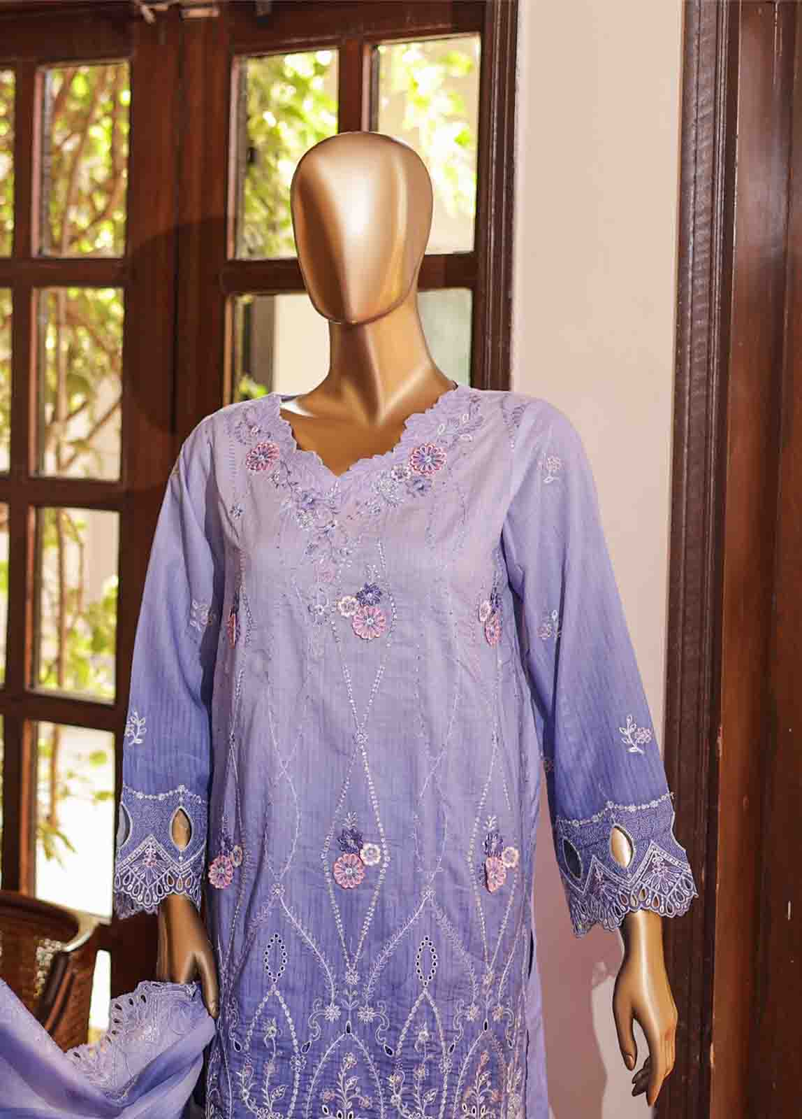 Bin Saeed Fabric - SMLF-0698 A- 3 Piece Embroidered Stitched Suit