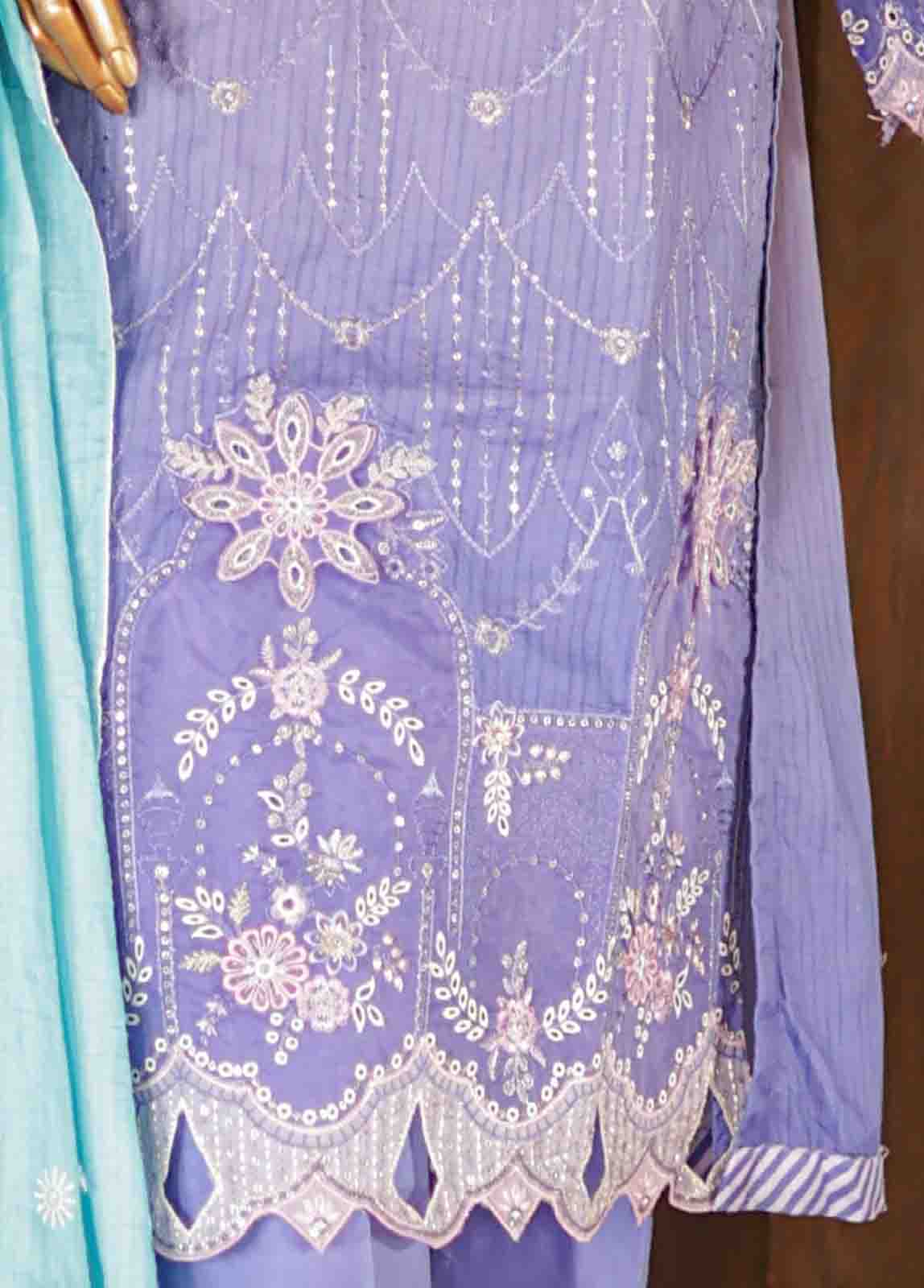Bin Saeed Fabric - SMLF-0698 B- 3 Piece Embroidered Stitched Suit