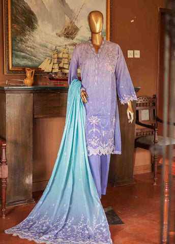 Bin Saeed Fabric - SMLF-0698 B- 3 Piece Embroidered Stitched Suit