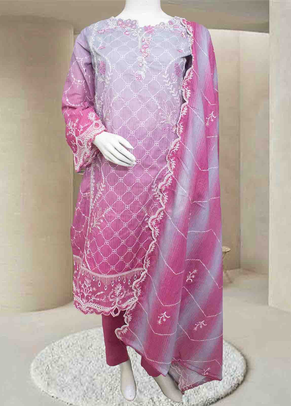 Bin Saeed Fabric - SMLF-0699 B- 3 Piece Embroidered Stitched Suit