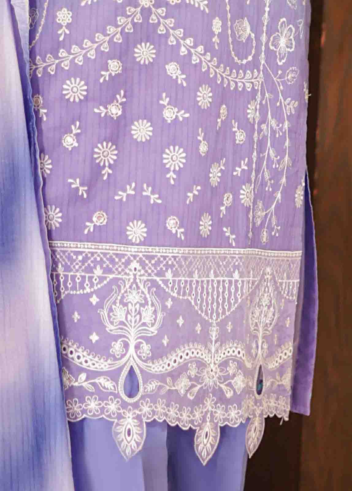 Bin Saeed Fabric - SMLF-0700 B- 3 Piece Embroidered Stitched Suit