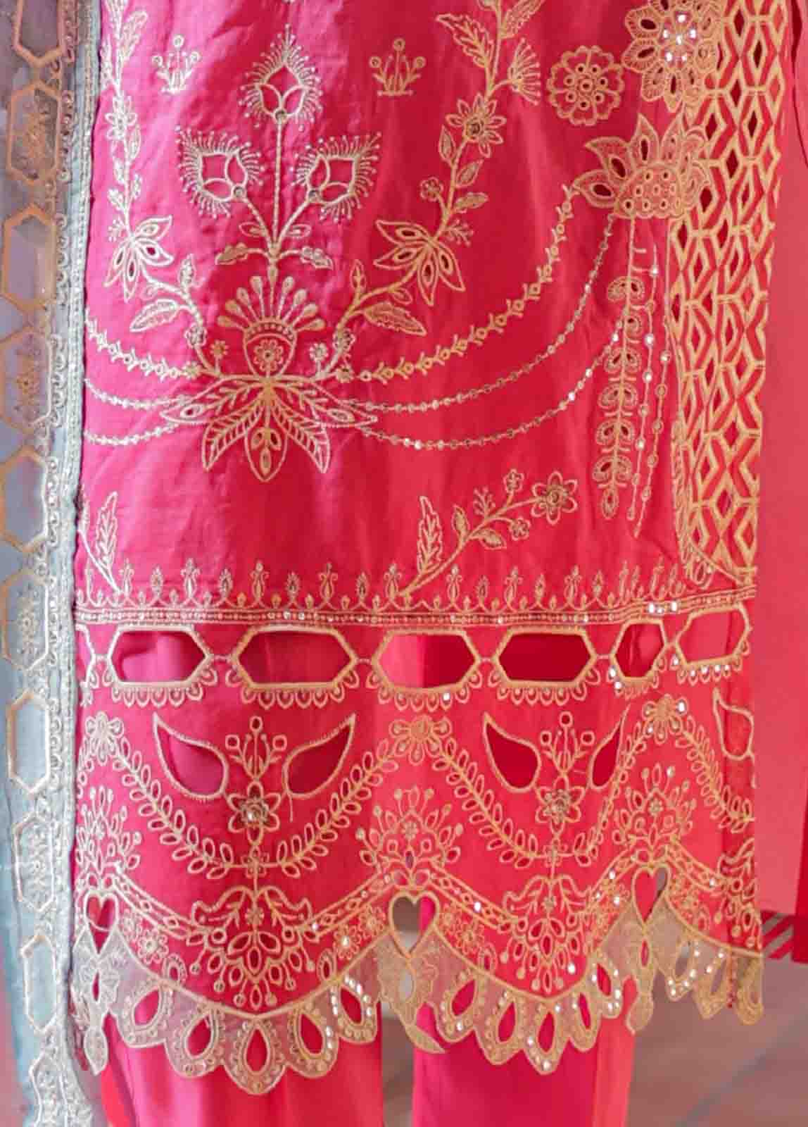 Bin Saeed Fabric - SMLF-0701 B- 3 Piece Embroidered Stitched Suit