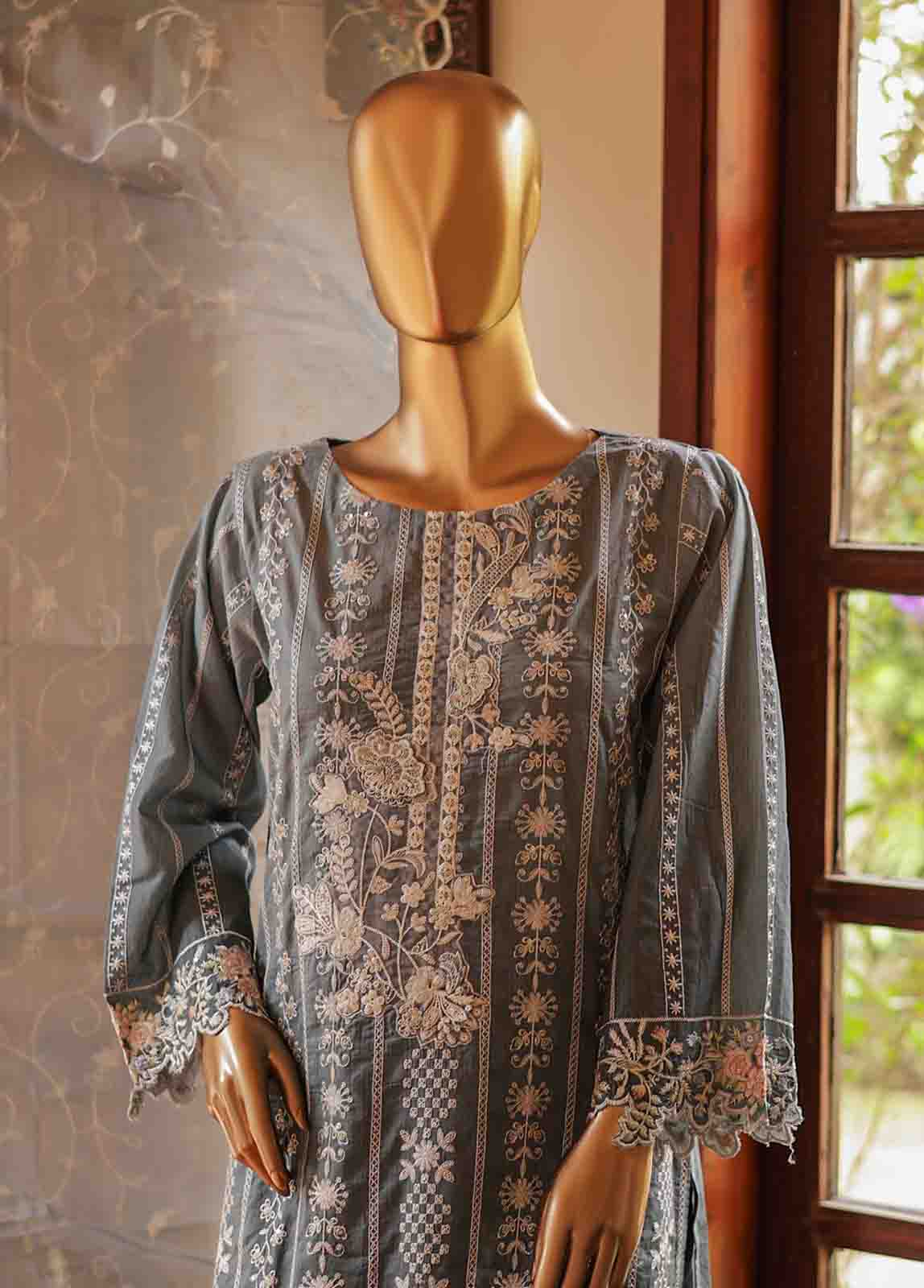 Bin Saeed Fabric - SMLF-0702 A- 3 Piece Embroidered Stitched Suit