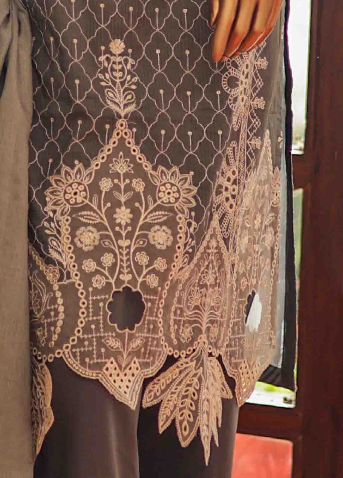 Bin Saeed Fabric - SMLF-0702 B- 3 Piece Embroidered Stitched Suit