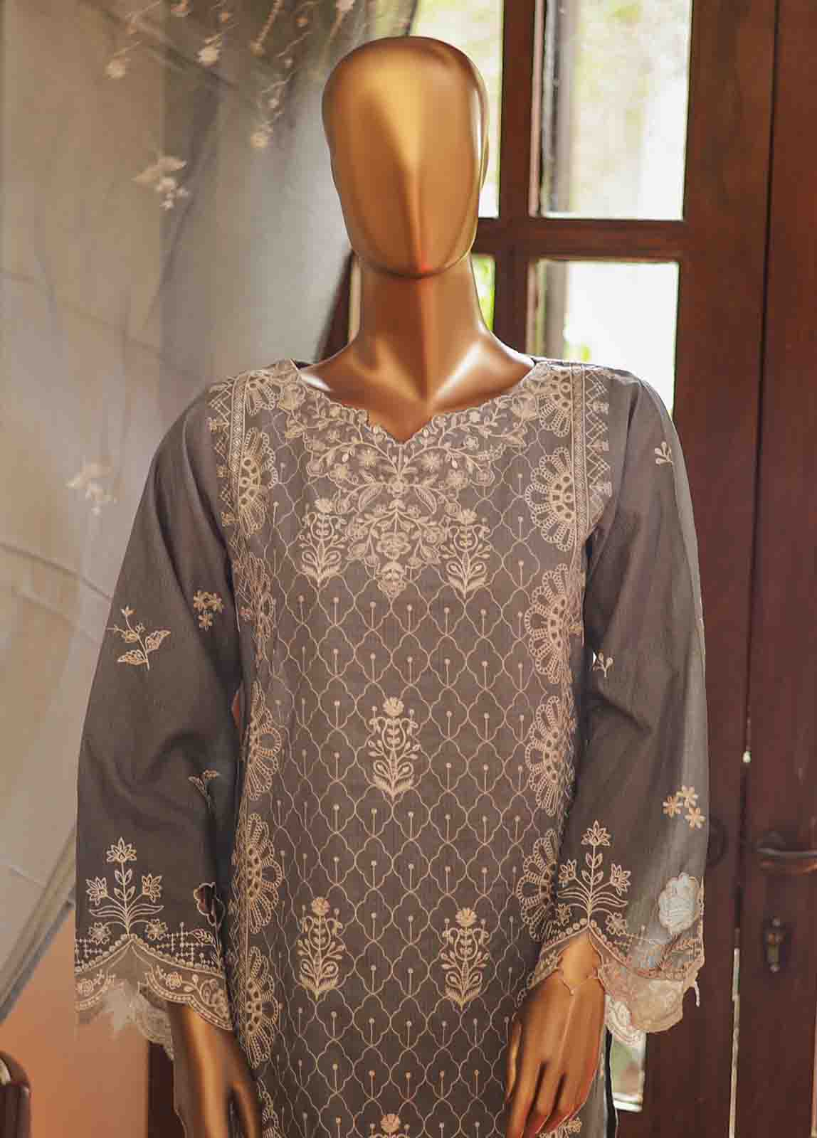 Bin Saeed Fabric - SMLF-0702 B- 3 Piece Embroidered Stitched Suit