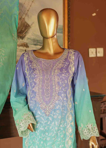 Bin Saeed Fabric - SMLF-0703 B- 3 Piece Embroidered Stitched Suit