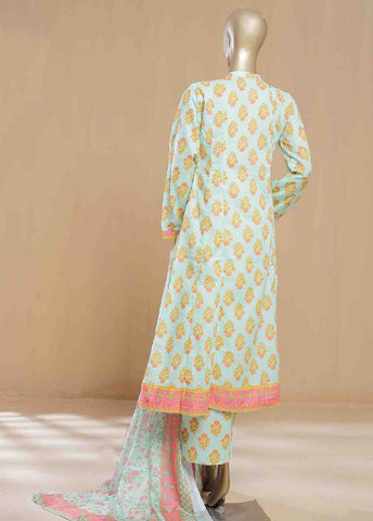 Bin Saeed Fabric - SMLF-08-FR -3 Piece Printed Frock Style