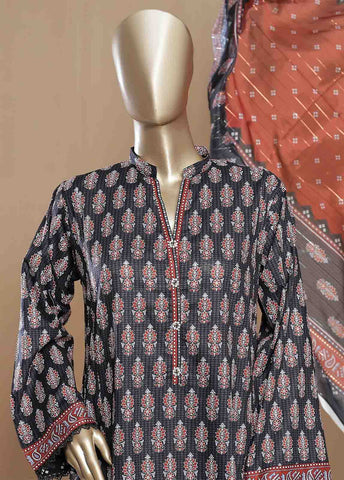 Bin Saeed Fabric - SMLF-11-FR -3 Piece Printed Frock Style