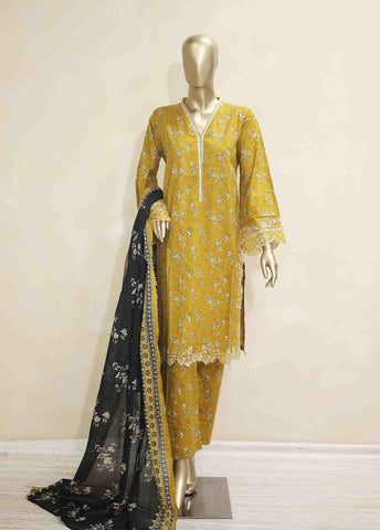 Bin Saeed Fabric - SMLF-127-Emb- 3 Piece Embroidered Stitched Suit