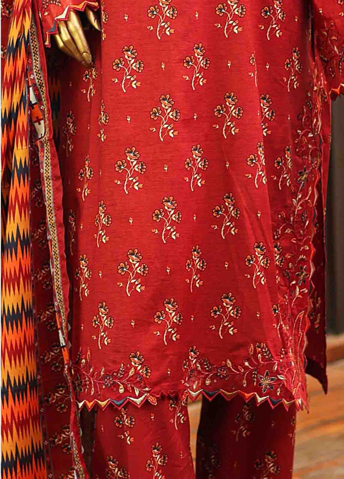 Bin Saeed Fabric - SMLF-128-Emb- 3 Piece Embroidered Stitched Suit