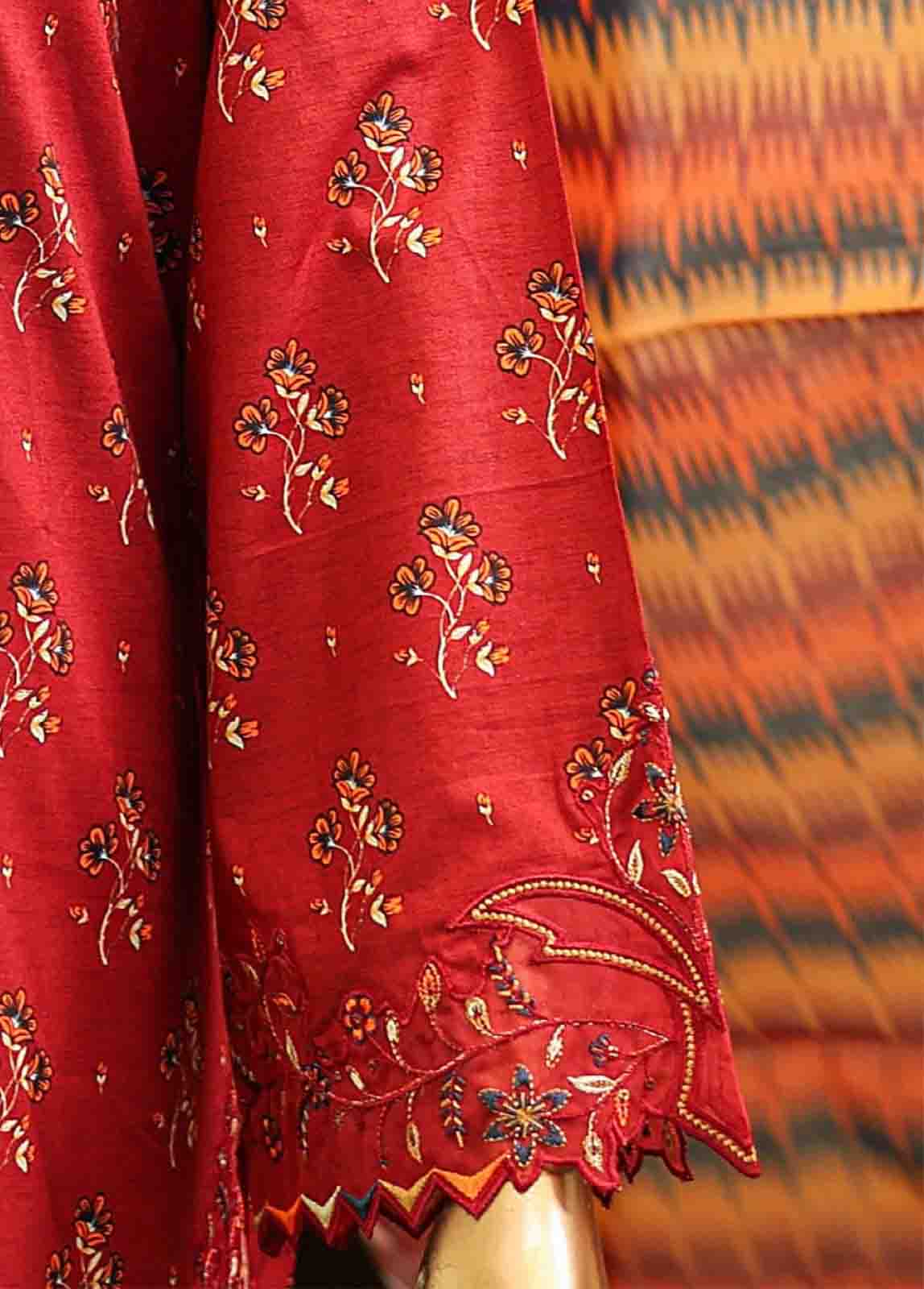 Bin Saeed Fabric - SMLF-128-Emb- 3 Piece Embroidered Stitched Suit