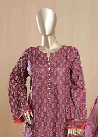 Bin Saeed Fabric - SMLF-13-FR -3 Piece Printed Frock Style