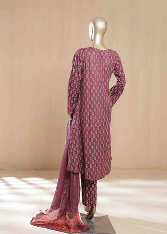 Bin Saeed Fabric - SMLF-13-FR -3 Piece Printed Frock Style