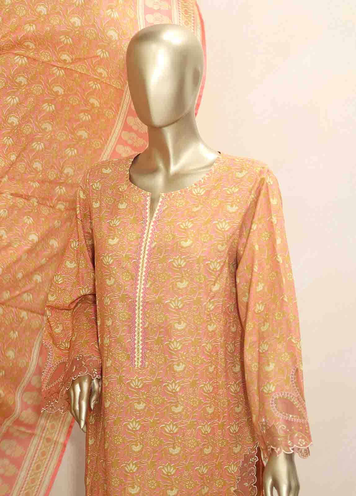 SMLF-135-Emb- 3 Piece Embroidered Stitched Suit