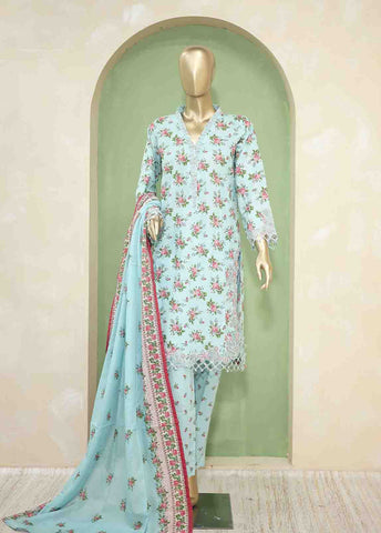 Bin Saeed Fabric - SMLF-136-Emb- 3 Piece Embroidered Stitched Suit
