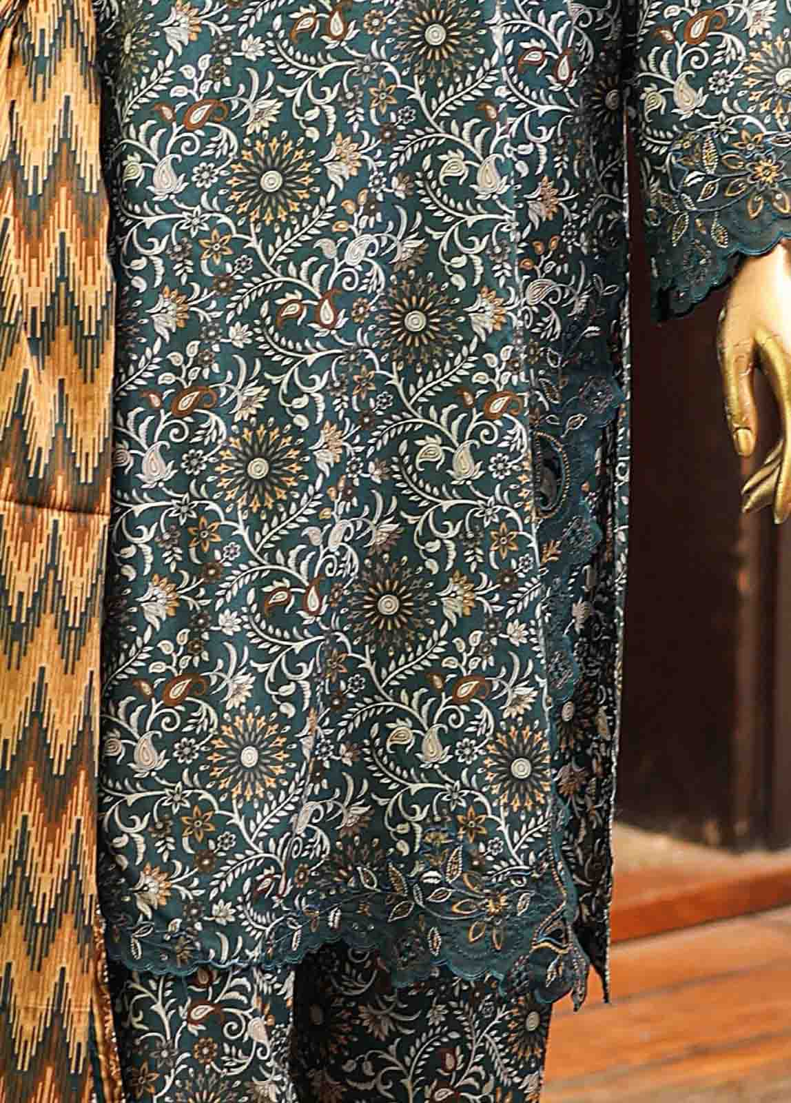 Bin Saeed Fabric - SMLF-141-Emb- 3 Piece Embroidered Stitched Suit